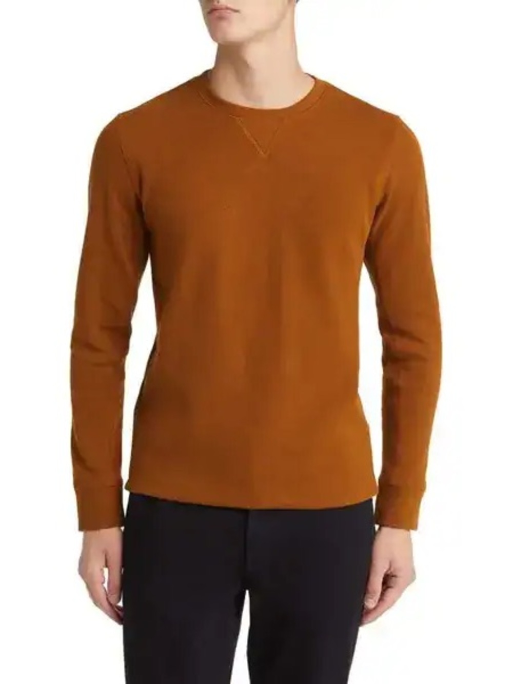 Billy Reid Thermal Crewneck Cotton Pullover Sweater